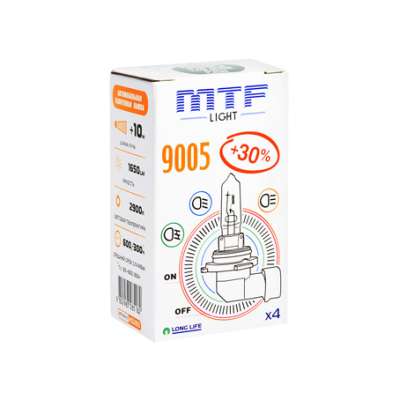 MTF Галогенная лампа HB3 9005 12v 65w Standard+30% 2900K