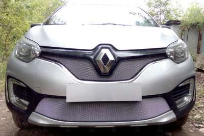 Защита радиатора Renault Kaptur 2016- chrome верх