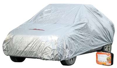 Чехол-тент на автомобиль защитный, размер L(520х192х120см),цвет серый,молния для двери,универсальный
