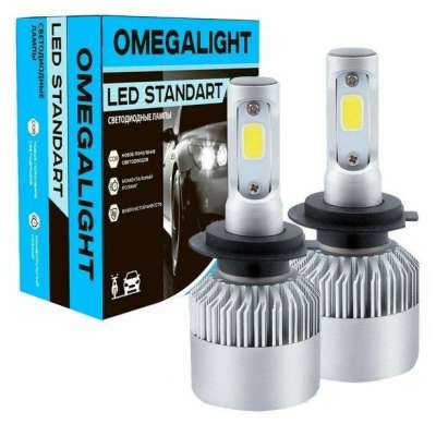 Лампа LED Omegalight Standart 3000K LED H7 2400lm (1шт) 12V 17W 3000K